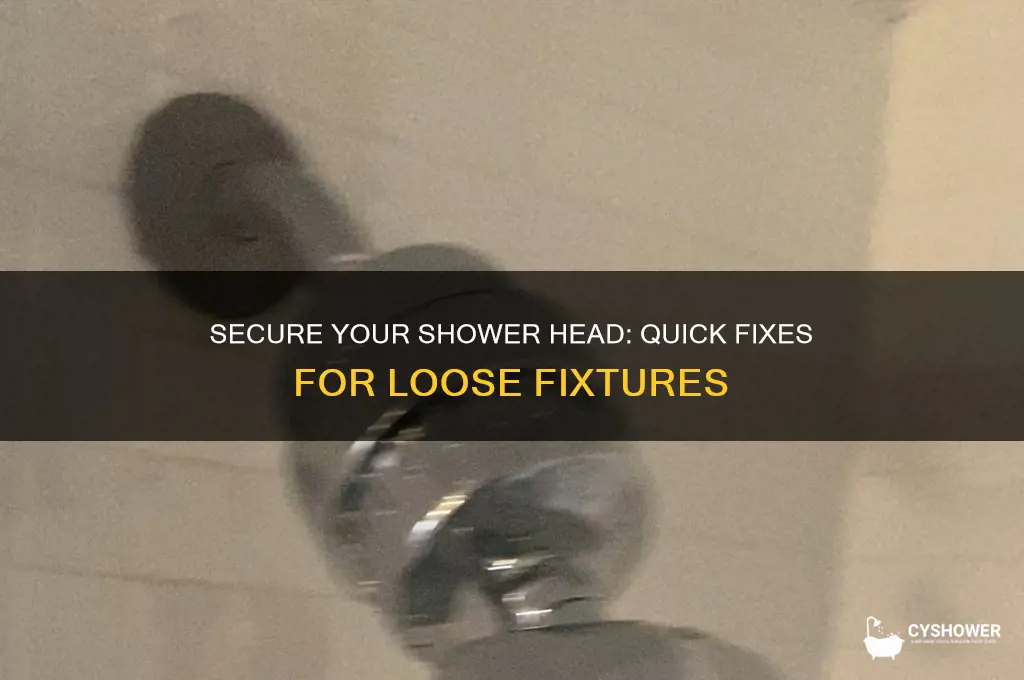 how to anchor a loose shower head