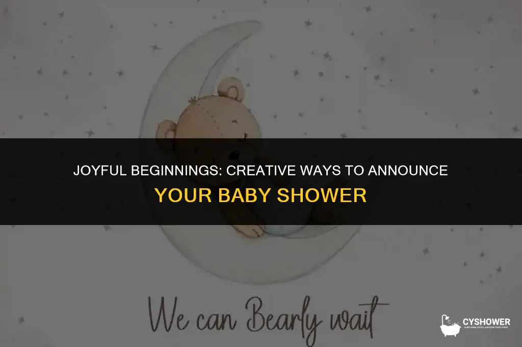 how to announce a baby shower