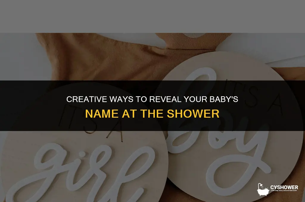 how to announce baby name at shower