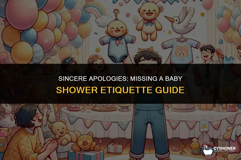 how to apologize for missing a baby shower