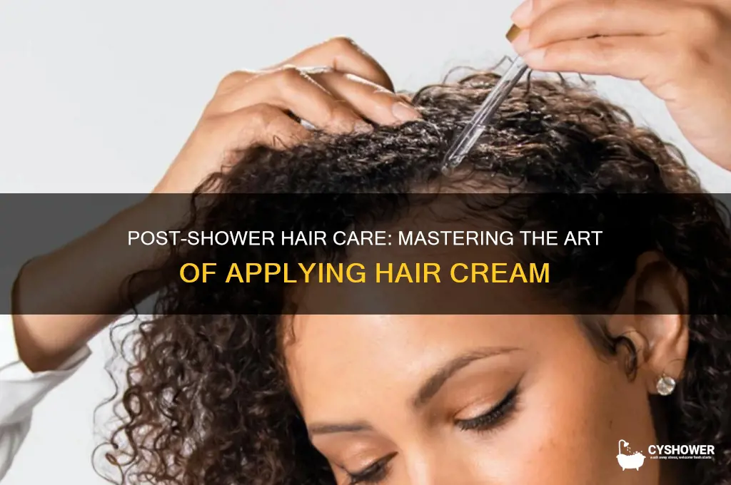 how to apply after shower hair cream