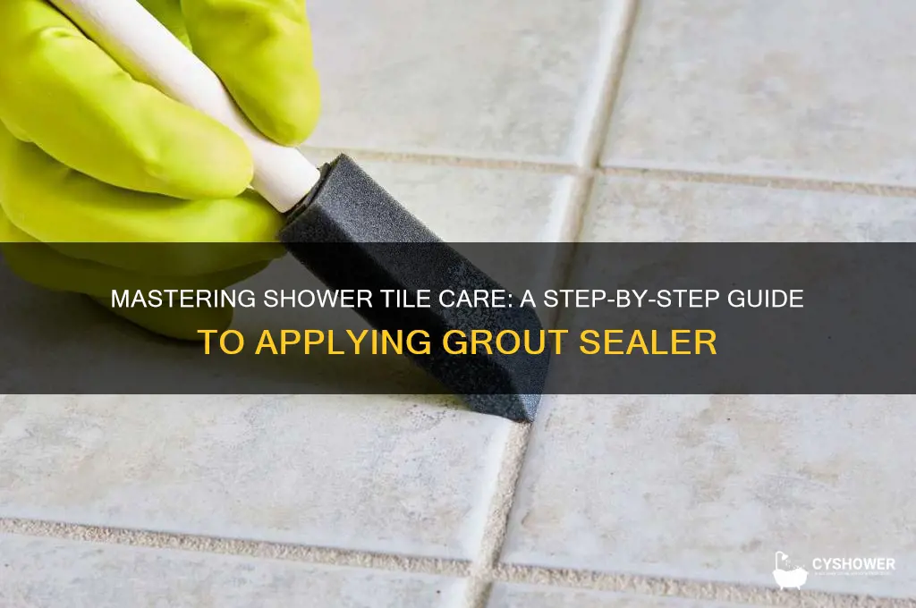 how to apply grout sealer to shower tile