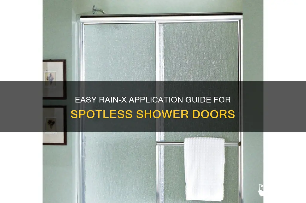 how to apply rain x on shower doors