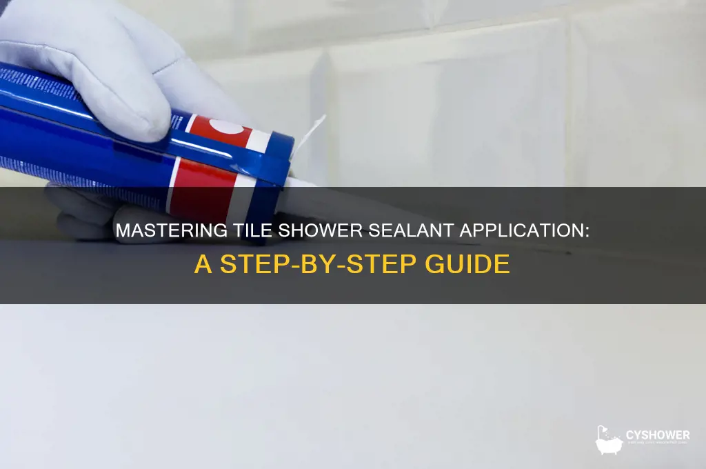 how to apply sealant between tile shower
