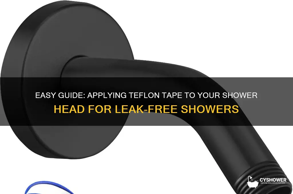 how to apply teflon tape to a shower head