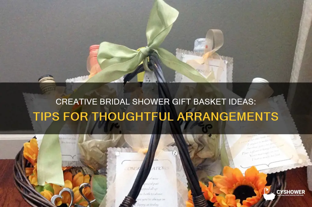 how to arrange a gift basket for a bridal shower