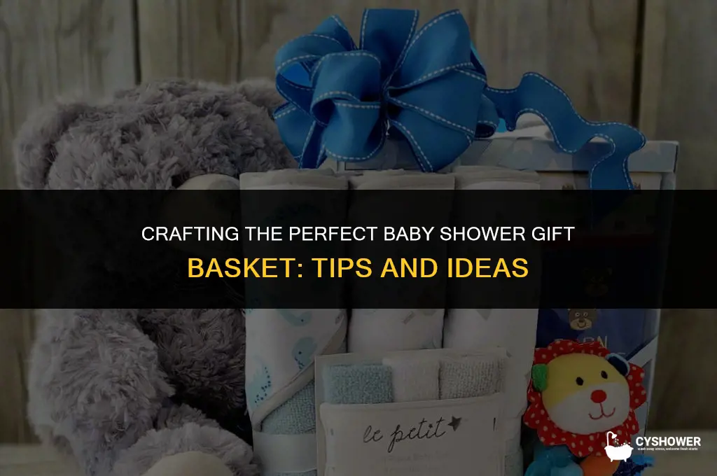 how to arrange baby shower gift basket