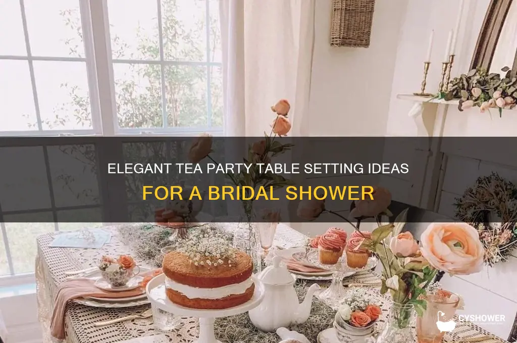 how to arrange table for tea party for bridal shower