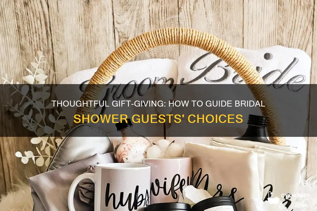 how to ask bridal shower guests what gift to bring