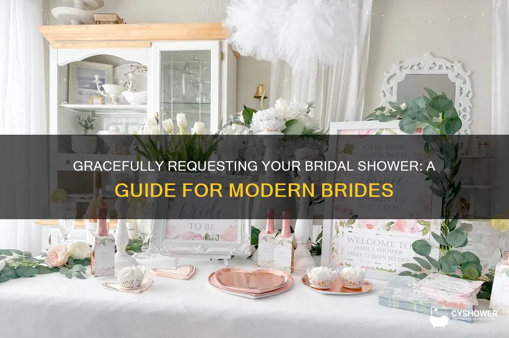 how to ask for a bridal shower