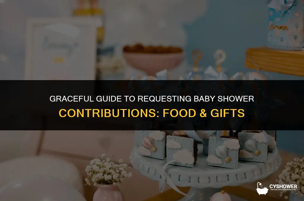 how to ask for baby shower food and gifts