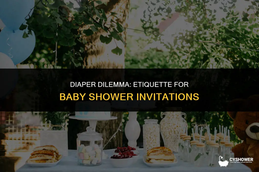 how to ask for diapers on a baby shower invitation