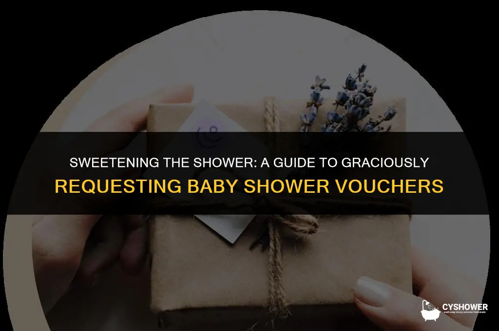 how to ask for vouchers for baby shower