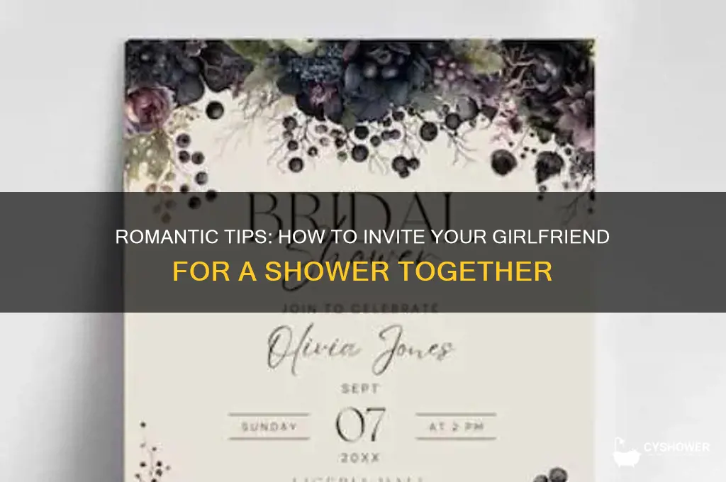 how to ask gf to take a shower together