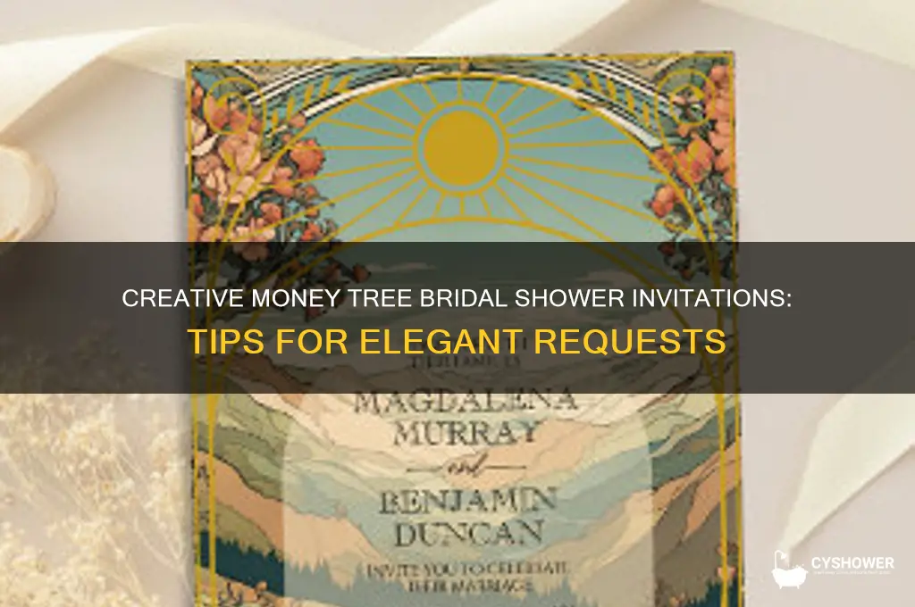how to ask money tree bridal shower invitations