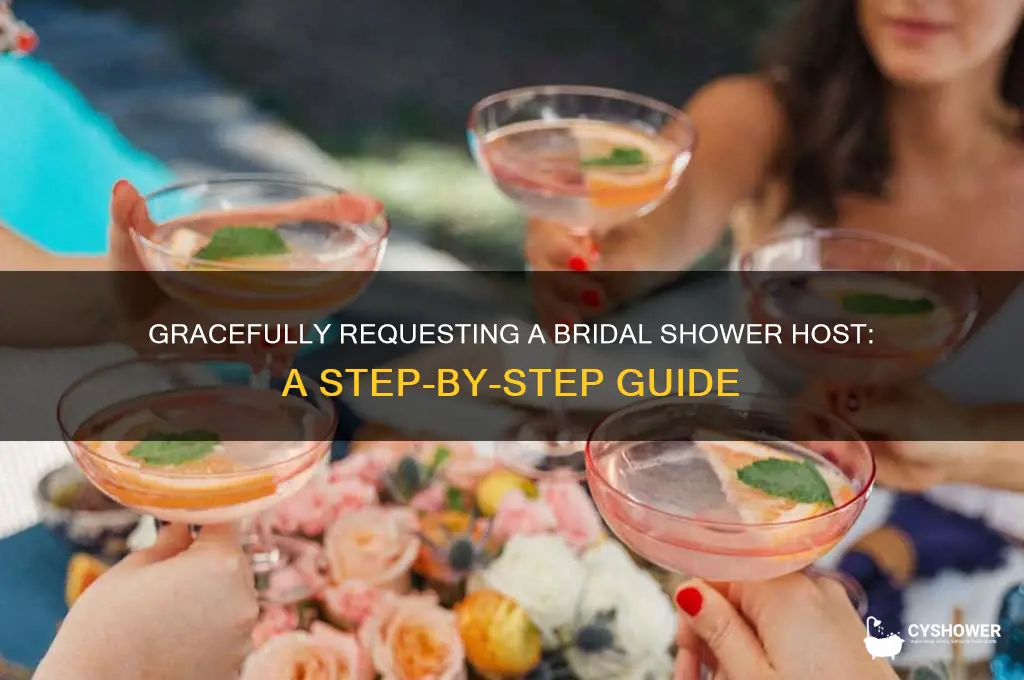 how to ask someone to host a bridal shower