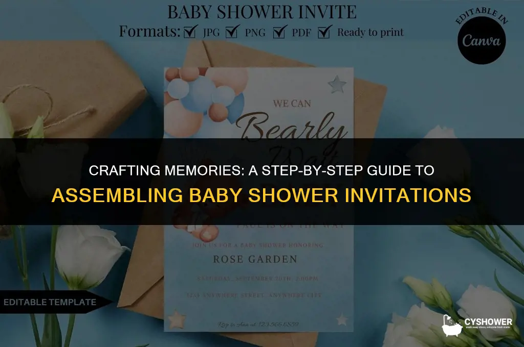 how to assemble baby shower invitations