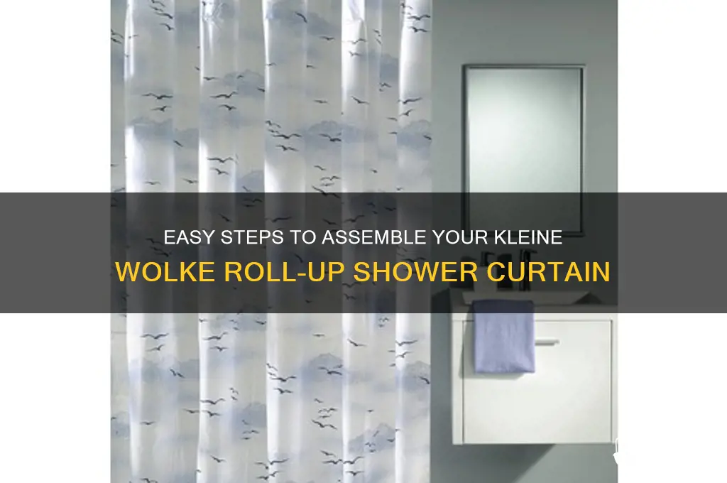 how to assemble kleine wolke roll up shower curtain