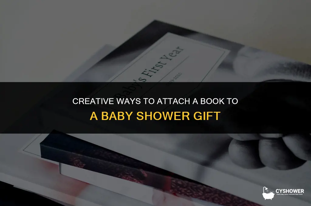 how to attach a book to a baby shower gift