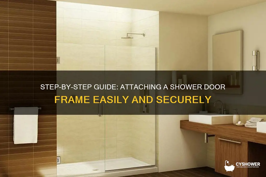 how to attach a shower door frame