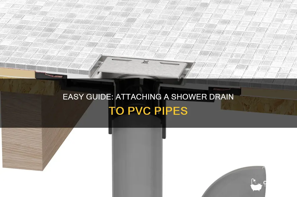 how to attach a shower drain to pvc