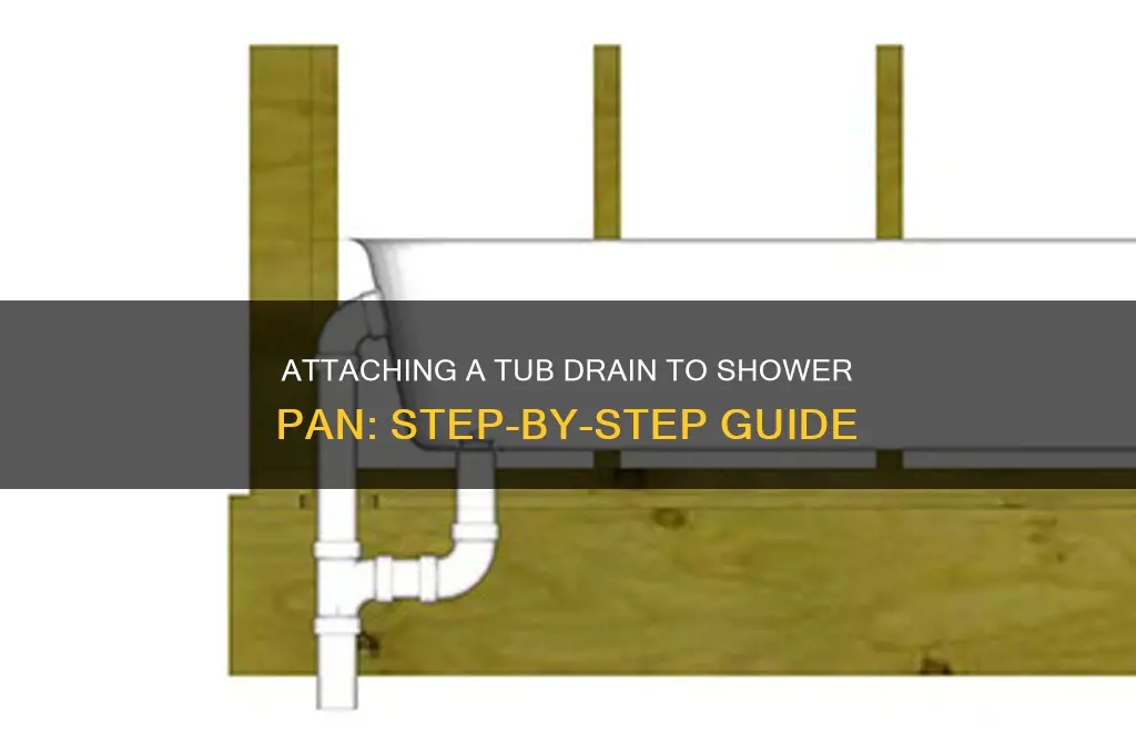 how to attach a tub drain to shower pan