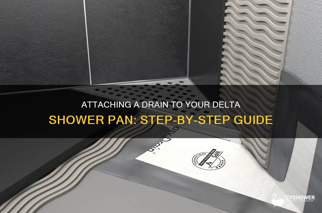 how to attach drain to a delta shower pan