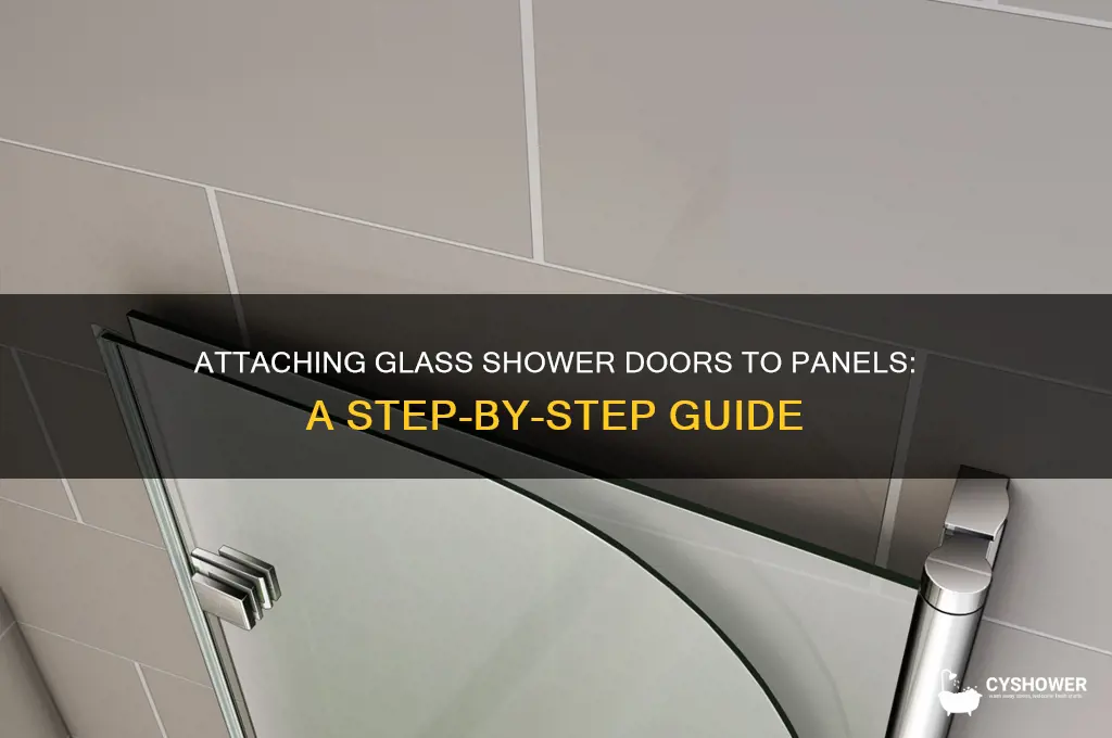 how to attach glass shower door glass to glass panel
