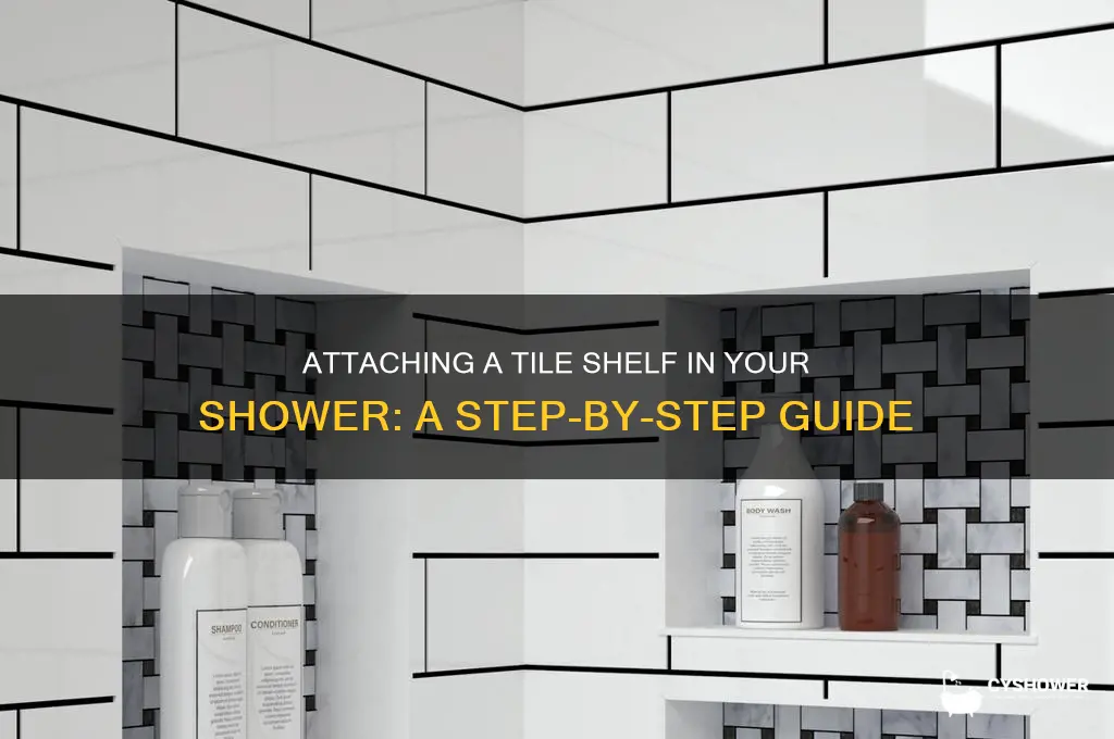 how to attach tile shelf in tile shower