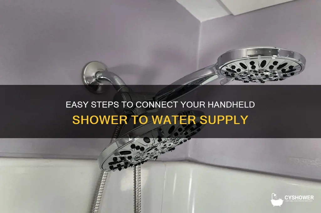 how to attache handheld shower to water supply