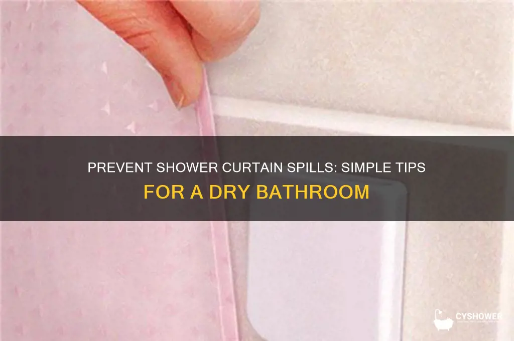 how to avoid spills shower curtain
