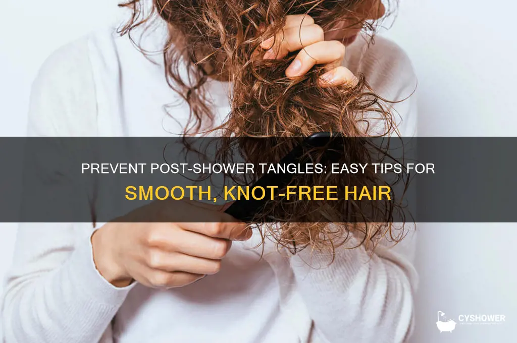 how to avoid tangled hair after shower