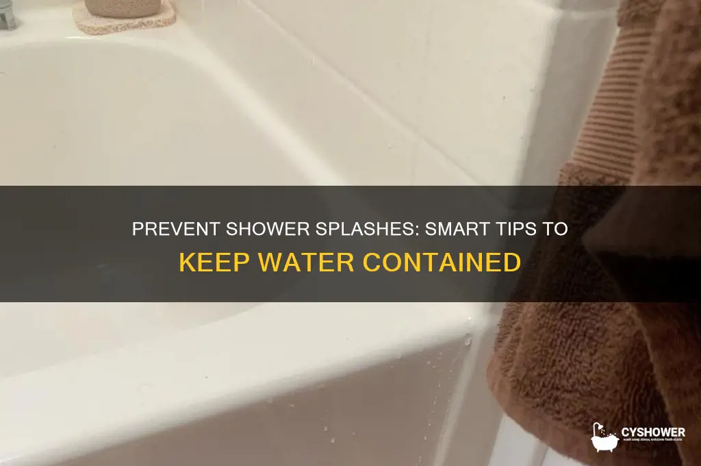 how to avoid water splashing beyond shower curtain