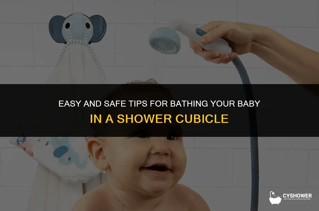 how to bathe baby in shower cubicle