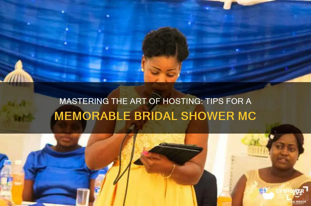 how to be a good mc at a bridal shower