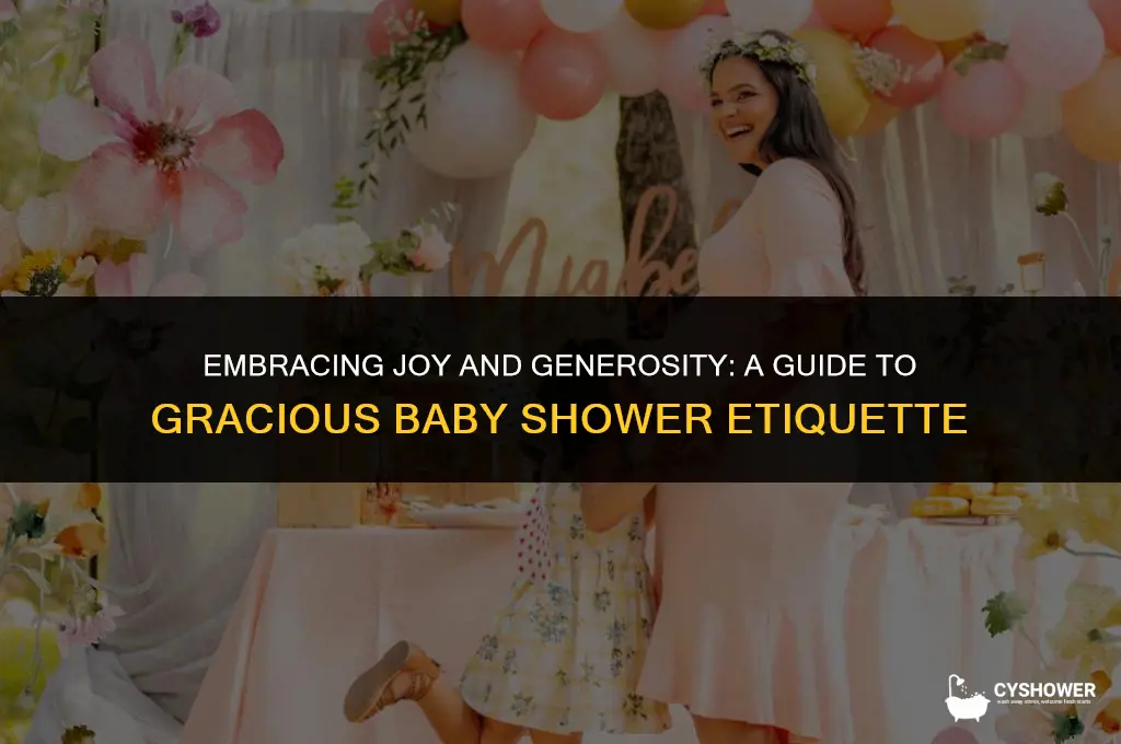 how to be gracious at a baby shower
