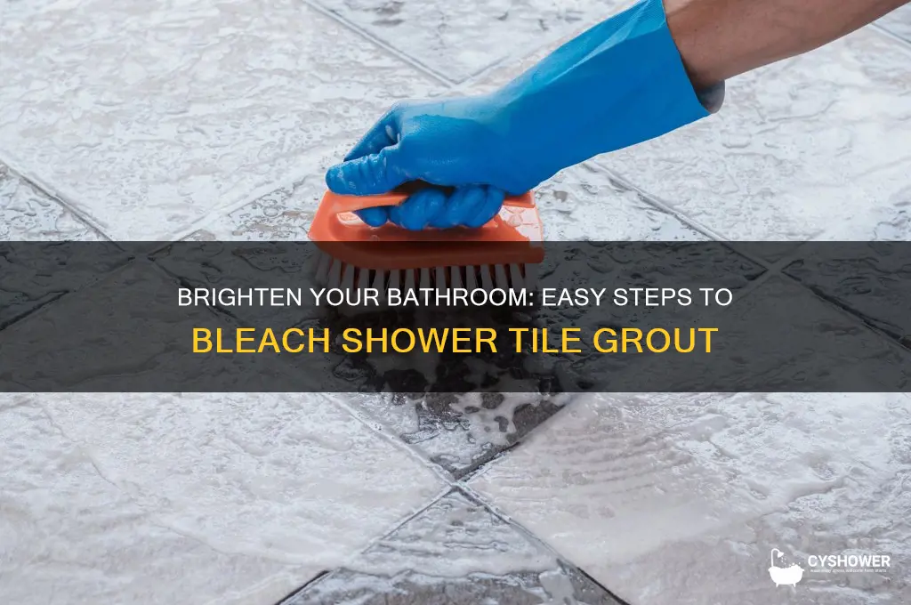 how to bleach shower tile grout