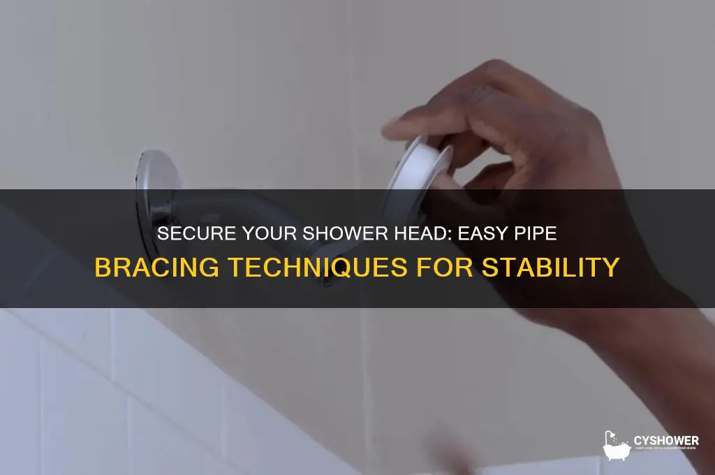 how to brace the shower head pipe