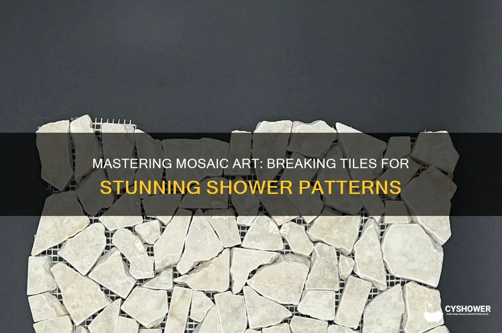 how to break tile for mosaic tile patterns for shower