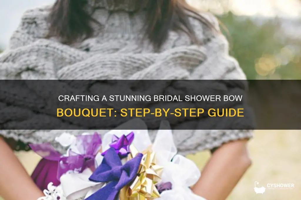 how to bridal shower bow bouquet