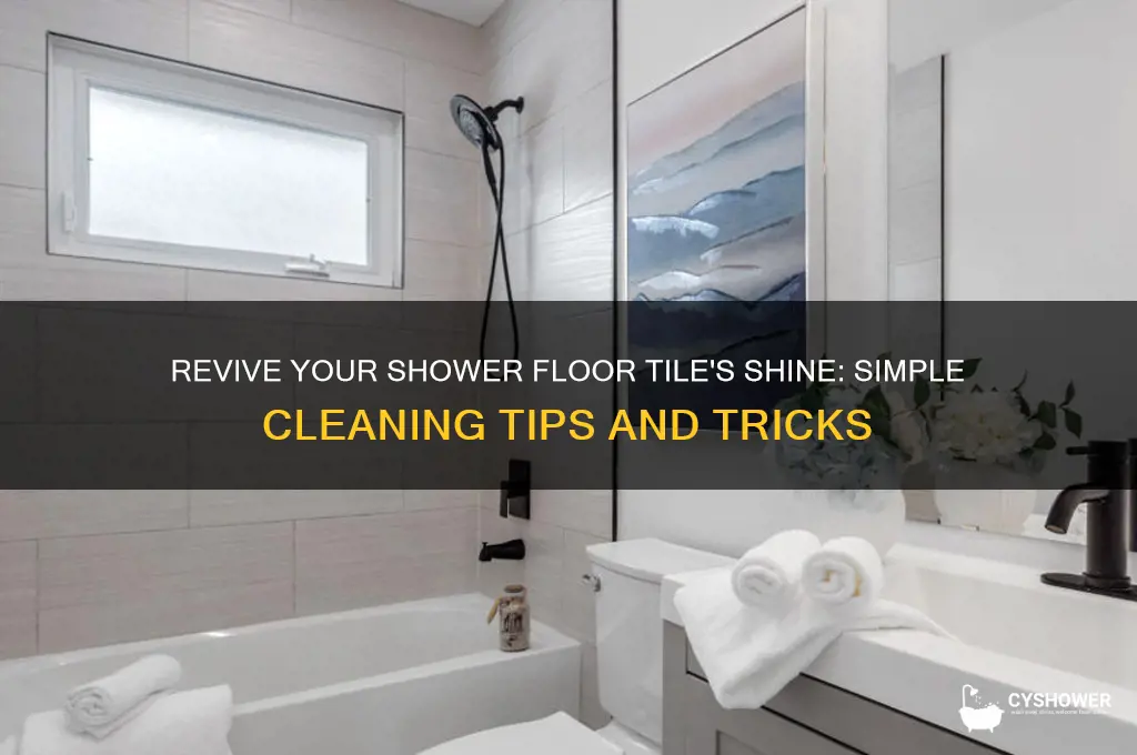 how to bring back shine to shower floor tile