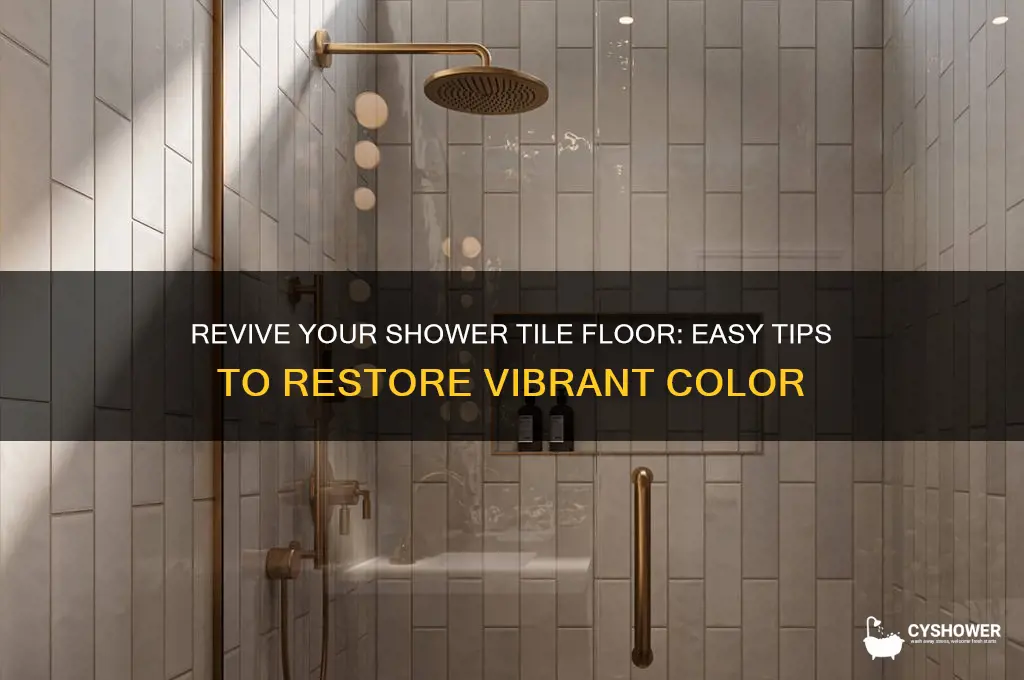 how to bring color back on shower tile floor