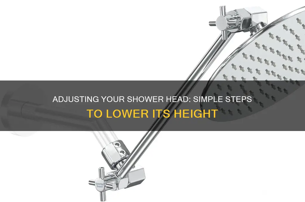 how to bring the shower head down