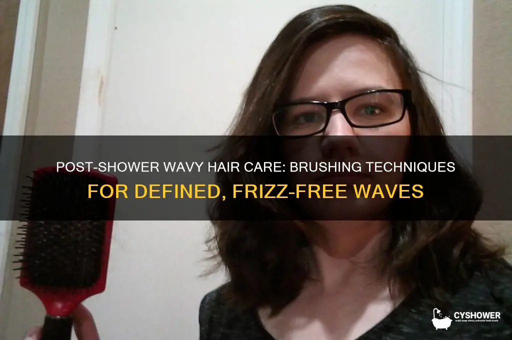 how to brush wavy hair after shower