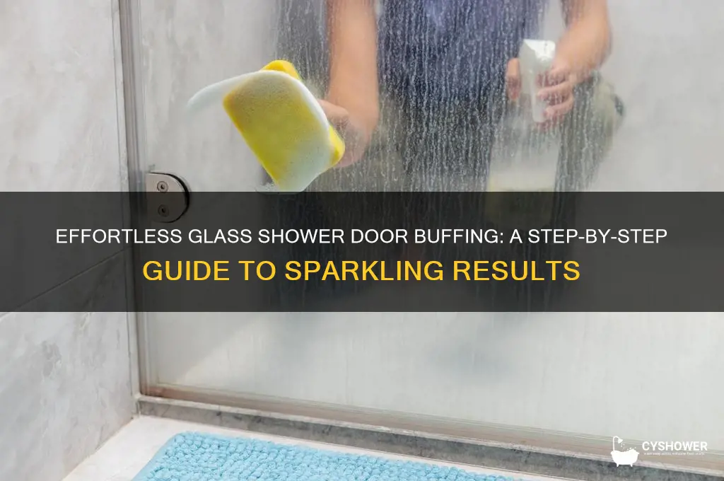 how to buff glass shower doors