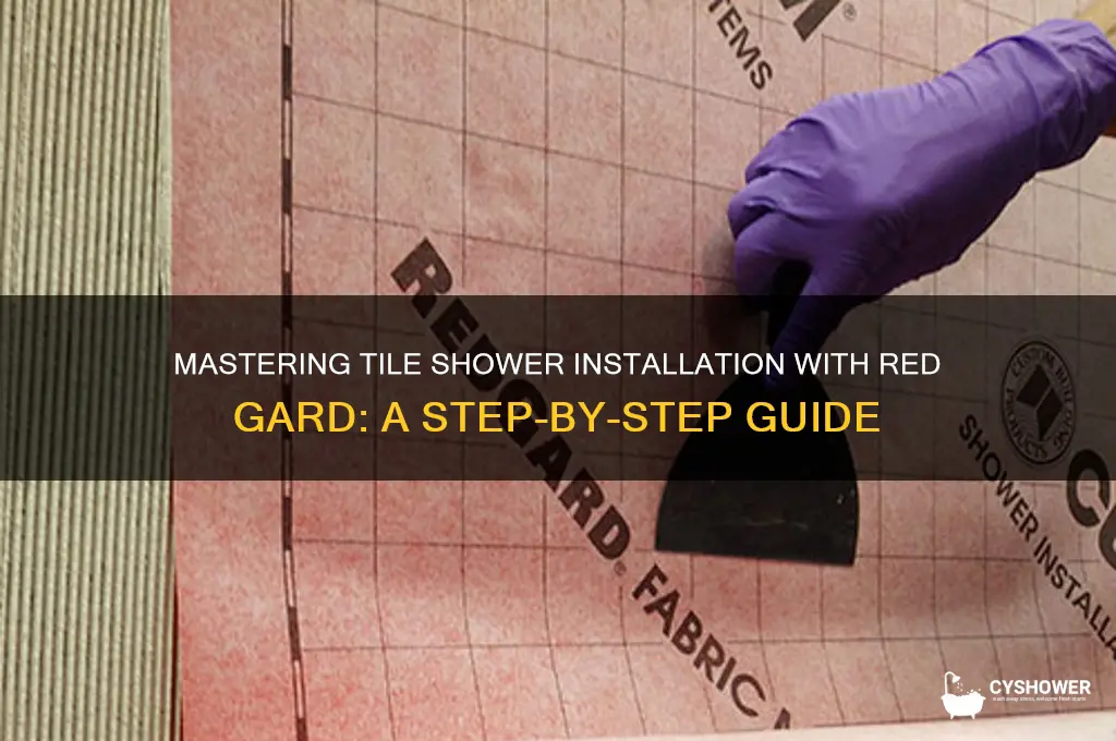 how to buil a tile shower with red gard