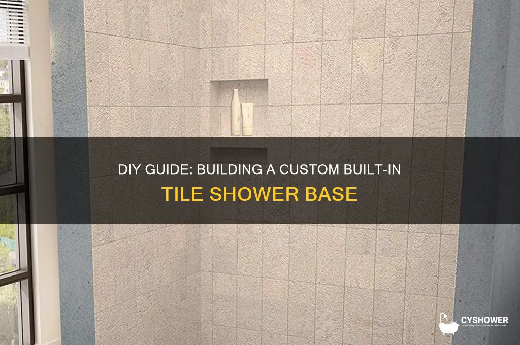 how to build a built in tile shower base