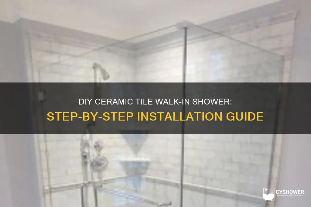 how to build a ceramic tile walk in shower