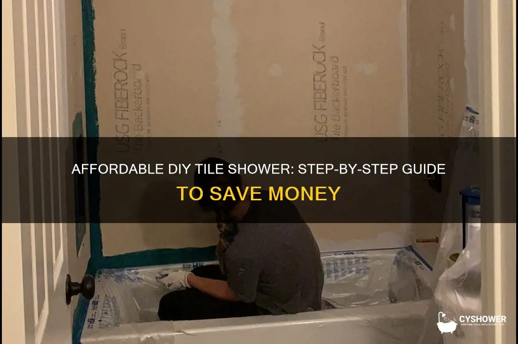 how to build a cheap tile shower