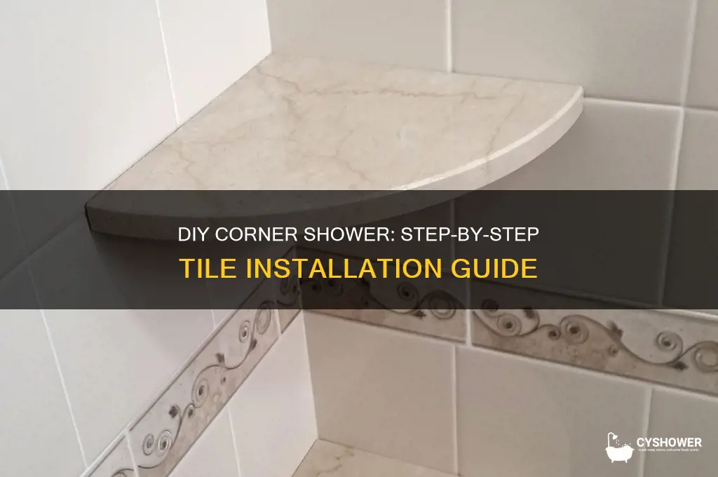 how to build a corner shower with tile